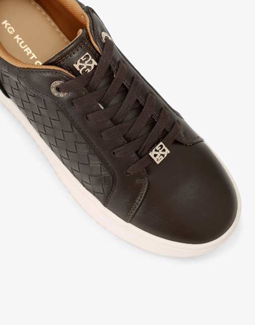 KG Kurt Geiger Lighter weave trainers in brown, 4 of 4