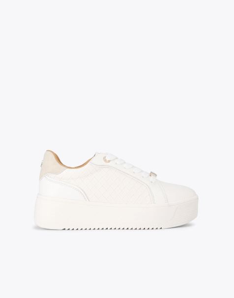 KG Kurt Geiger Lighter weave trainers in white - view 1