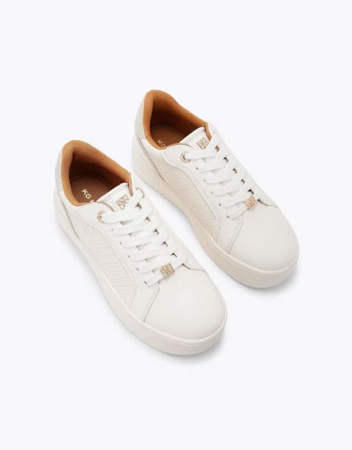 KG Kurt Geiger Lighter weave trainers in white, 2 of 4