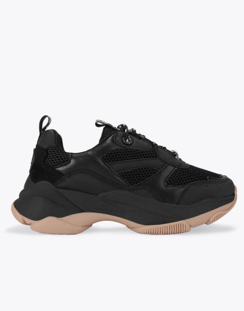 KG Kurt Geiger Lila lace up trainers in black - view 1