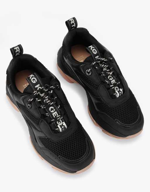 KG Kurt Geiger Lila lace up trainers in black, 2 of 4