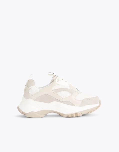 KG Kurt Geiger Lila lace up trainers in bone combination - view 1