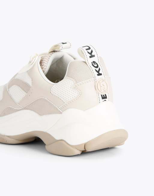 KG Kurt Geiger Lila lace up trainers in bone combination, 4 of 4