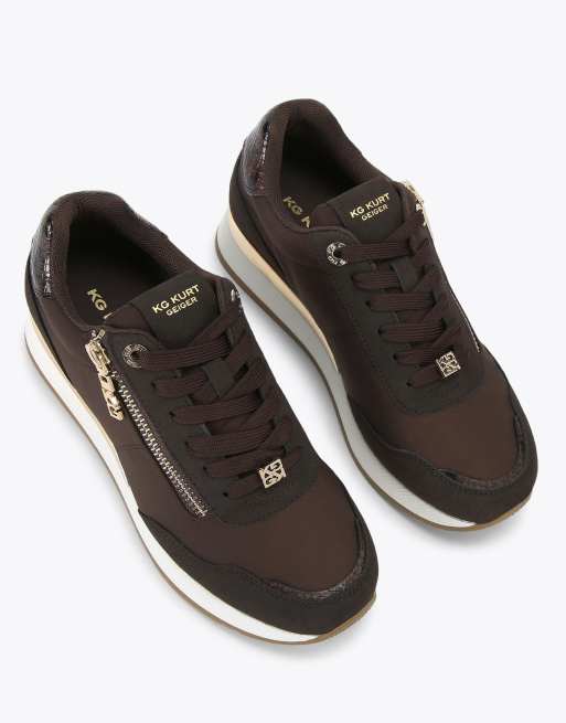 KG Kurt Geiger Lina2 trainers in brown, 2 of 4