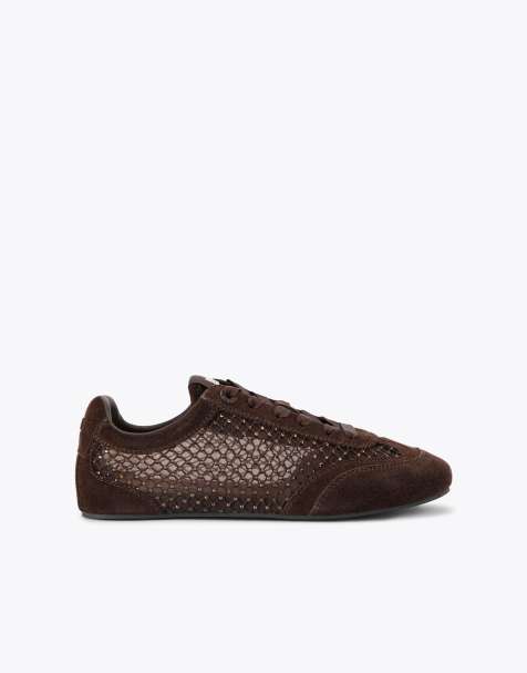 KG Kurt Geiger Listen trainers in brown suede - view 1