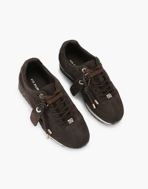 KG Kurt Geiger Lorelei trainers in brown, 2 of 4