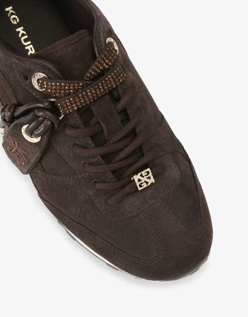 KG Kurt Geiger Lorelei trainers in brown, 4 of 4