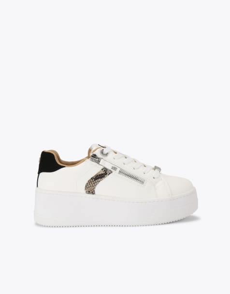 KG Kurt Geiger Lottie lace up trainers in white - view 1