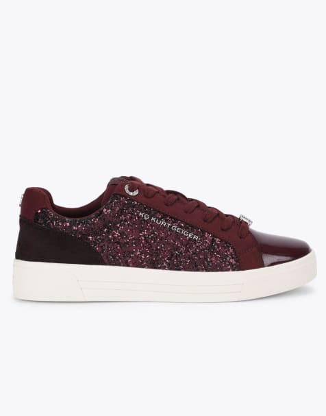 KG Kurt Geiger Lucky trainers in wine combination - view 1