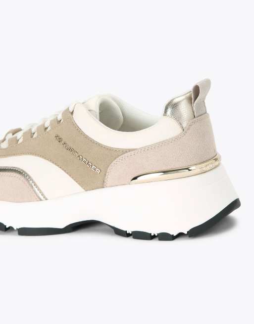 KG Kurt Geiger Lush trainers in beige combination, 3 of 4