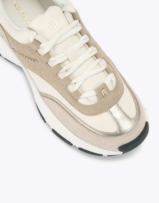 KG Kurt Geiger Lush trainers in beige combination, 4 of 4