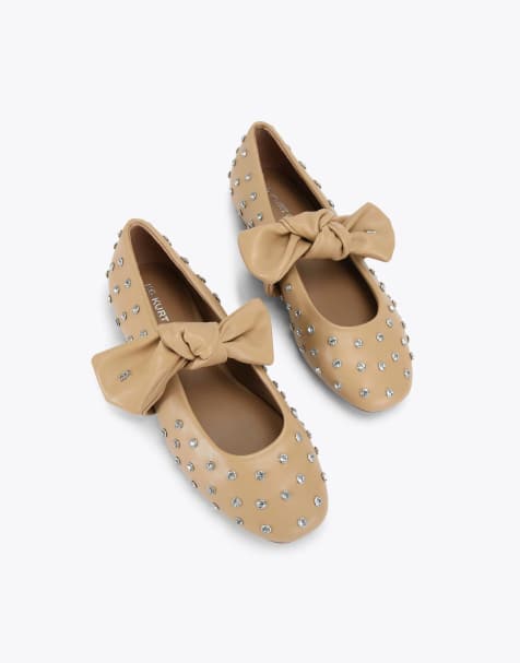 KG Kurt Geiger Master stud2 ballets in camel combination - view 1