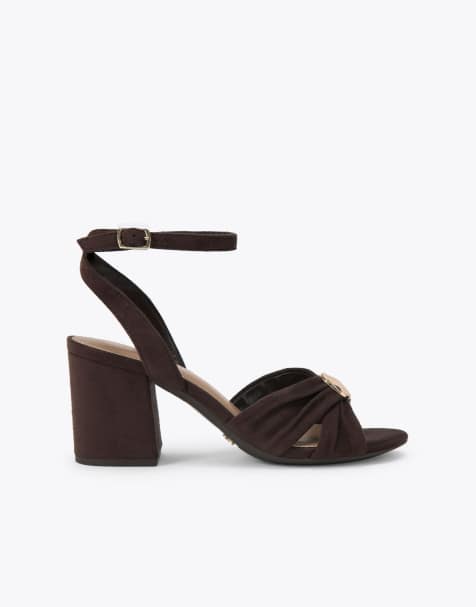 KG Kurt Geiger Muna heeled sandals in mid brown - view 1
