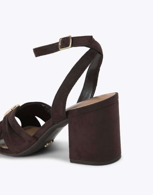 KG Kurt Geiger Muna heeled sandals in mid brown, 4 of 4