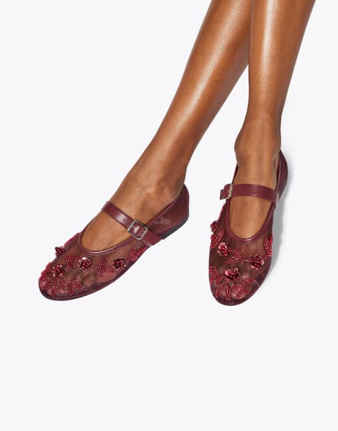 KG Kurt Geiger Nancy ballets in wine - view 1