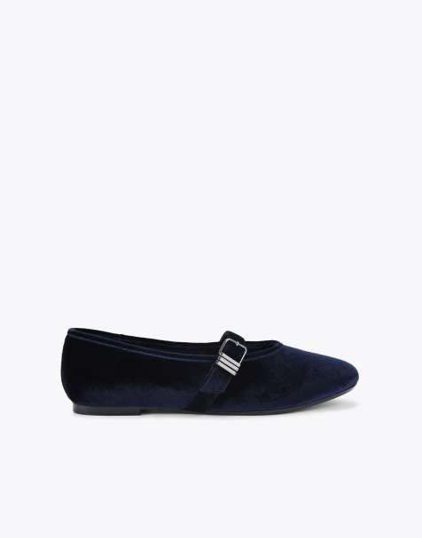 KG Kurt Geiger Neve ballets in navy - view 1