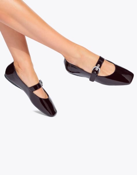 KG Kurt Geiger Nico ballets in wine leather - view 1