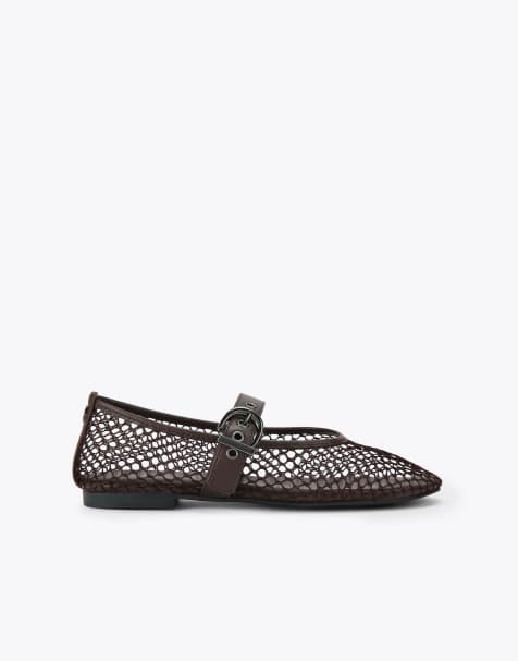 KG Kurt Geiger Nico woven ballets in brown - view 1