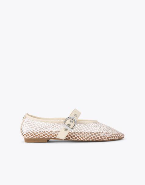 KG Kurt Geiger Nico woven ballets in cream - view 1