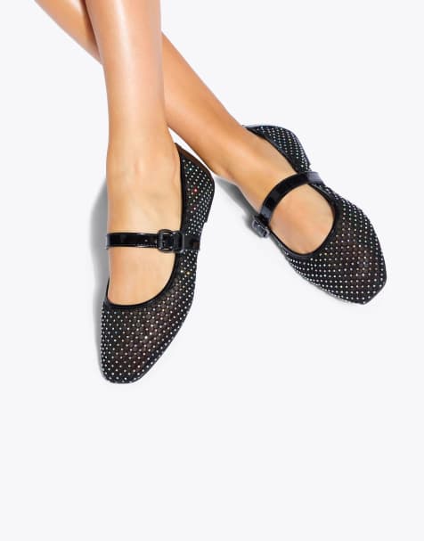 KG Kurt Geiger Nina mesh ballets in black - view 1