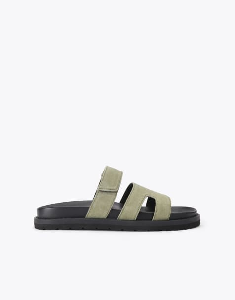 KG Kurt Geiger Palermo slippers in mid green - view 1
