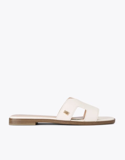 KG Kurt Geiger Raven flat sandals in bone - view 1
