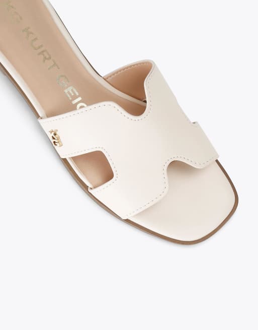KG Kurt Geiger Raven flat sandals in bone, 4 of 4