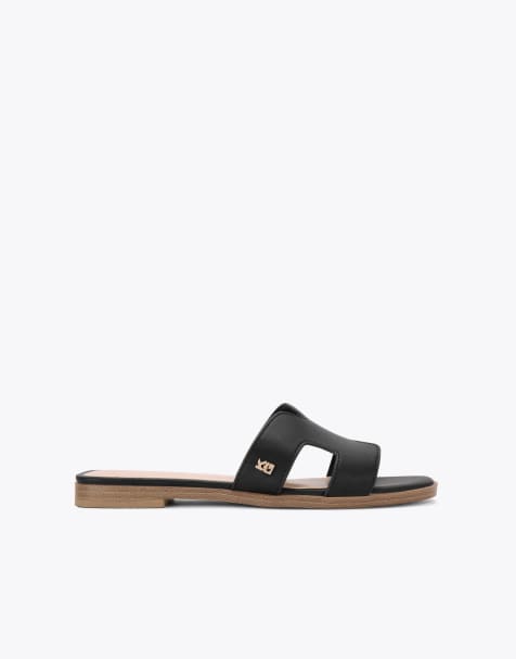 KG Kurt Geiger Raven2 flat sandals in black - view 1