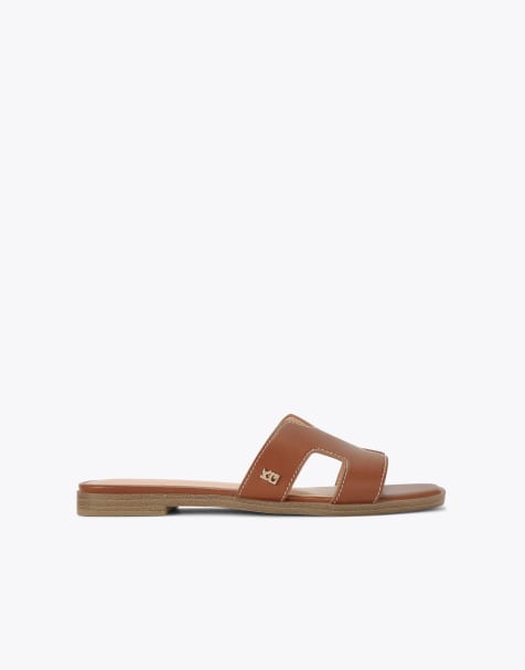 KG Kurt Geiger Raven2 flat sandals in tan - view 1