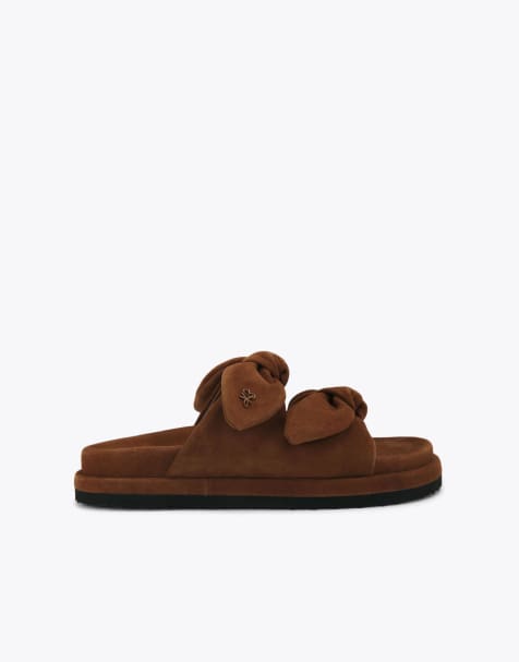 KG Kurt Geiger Reva flat sandals in camel - view 1