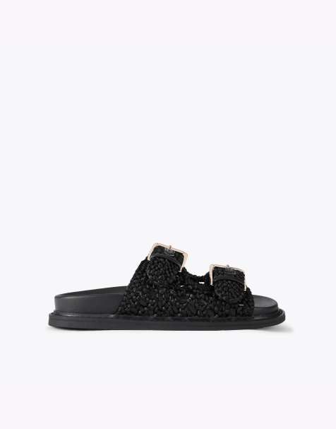 KG Kurt Geiger Rhoda flat sandals in black - view 1