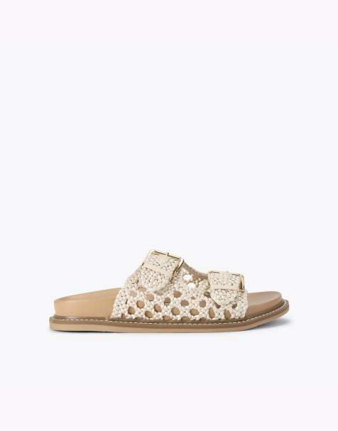 KG Kurt Geiger Rhoda flat sandals in bone - view 1