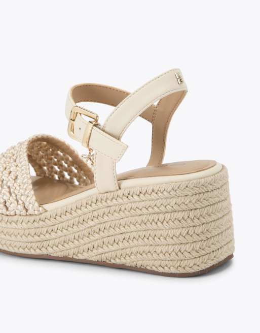 KG Kurt Geiger Rhoda flatform heeled sandals in beige, 4 of 4