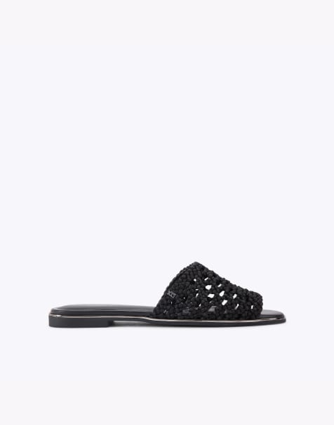 KG Kurt Geiger Rhoda mule flat sandals in black - view 1