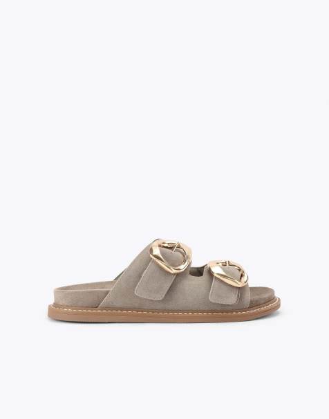 KG Kurt Geiger River flat sandals in taupe - view 1