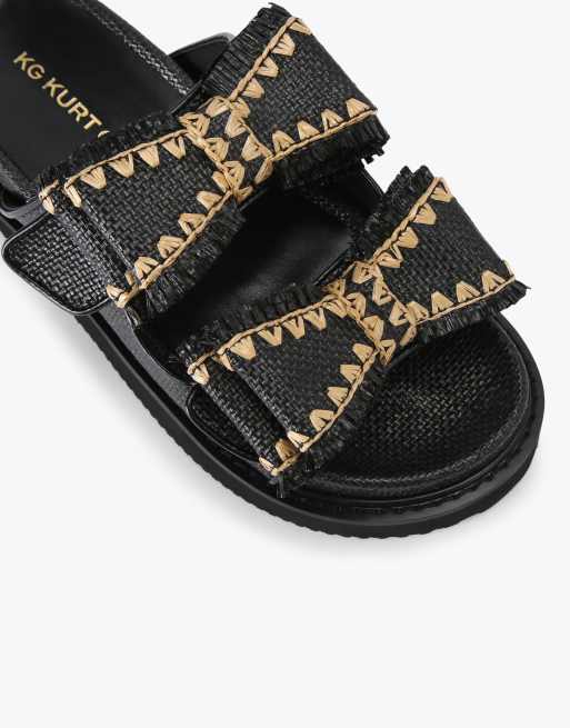 KG Kurt Geiger Robbie flat sandals in black combination, 4 of 4