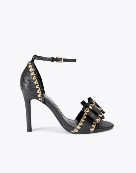 KG Kurt Geiger Robbie high heeled sandals in black - view 1