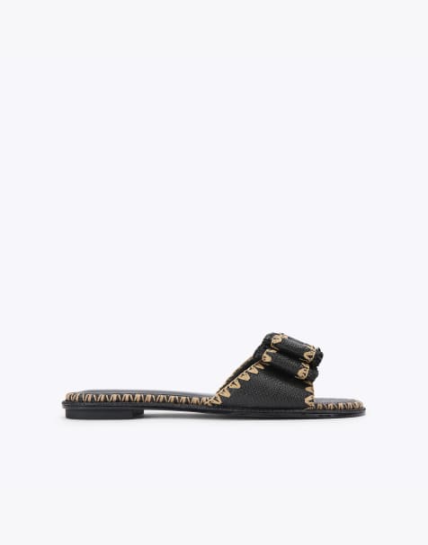 KG Kurt Geiger Robbie slim flat sandals in black combination - view 1