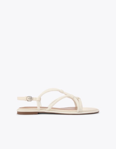 KG Kurt Geiger Roonie flat sandals in white comb - view 1