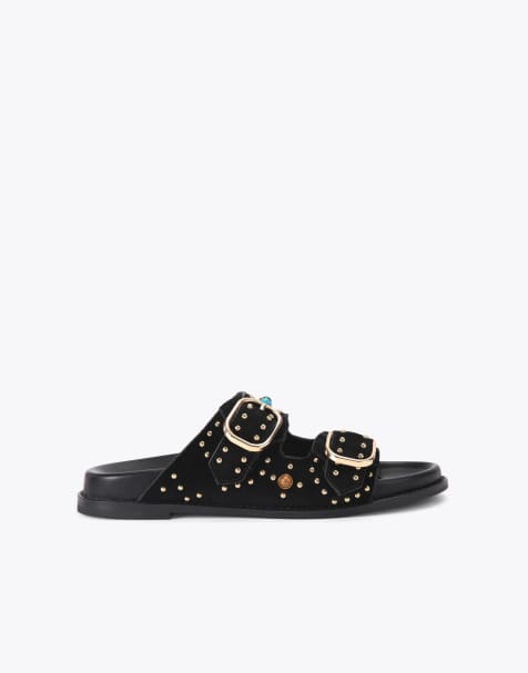 KG Kurt Geiger Rosabella flat sandals in black combination - view 1