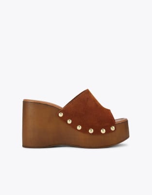  Rua wedge heeled sandals in tan