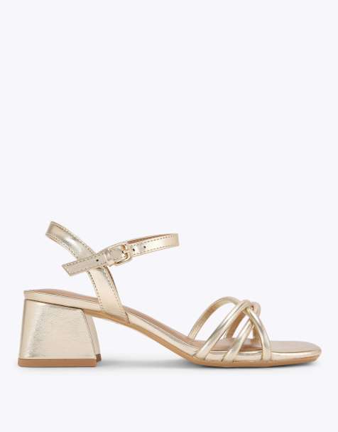 KG Kurt Geiger Sable heeled sandals in gold - view 1