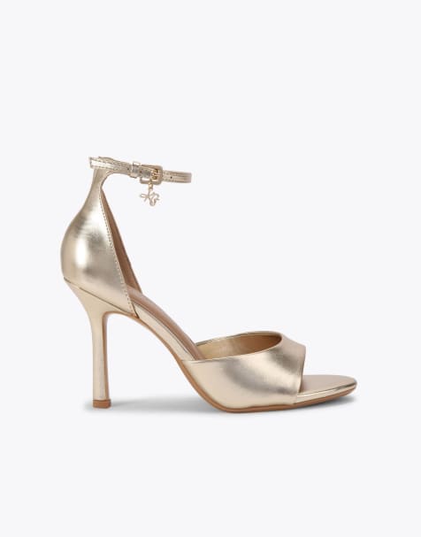 KG Kurt Geiger Sabrina heeled sandals in gold - view 1