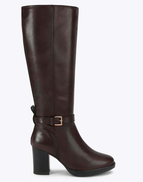 KG Kurt Geiger Sage high leg knee boots in brown - view 1
