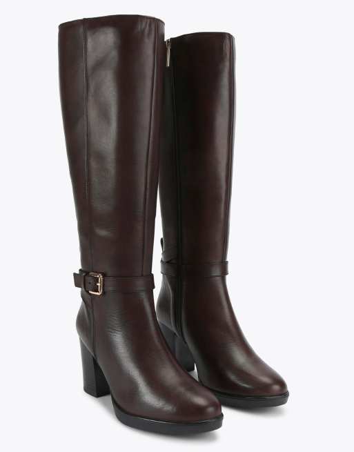 KG Kurt Geiger Sage high leg knee boots in brown, 2 of 4