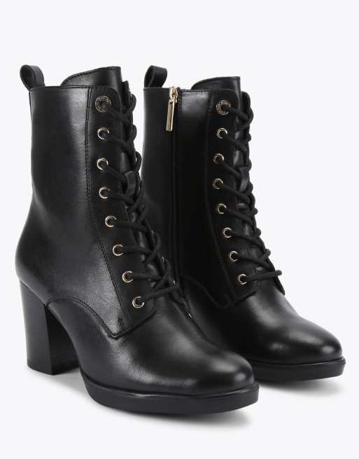KG Kurt Geiger Sage lace up mid ankle boots in black, 2 of 4