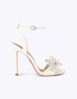  Saskia heeled sandals in bone combination