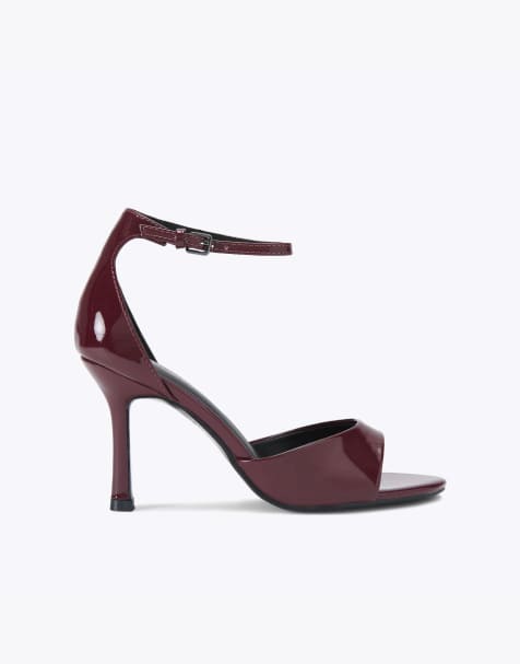 KG Kurt Geiger Serena heeled sandals in wine - view 1