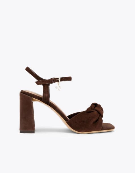 KG Kurt Geiger Signet heeled sandals in brown - view 1