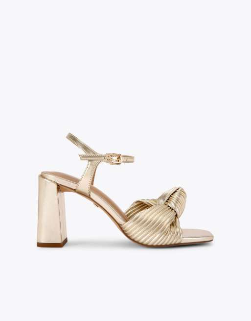 KG Kurt Geiger Signet heeled sandals in gold, 2 of 4